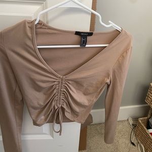 Forever21 synched top, light brown